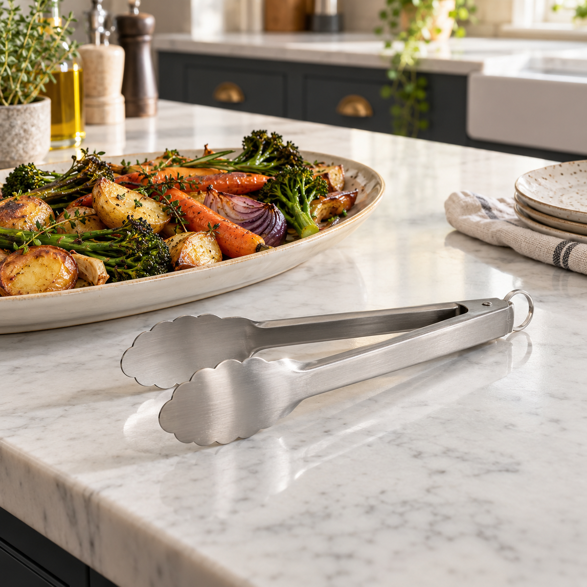 Stainless Steel Serving Tongs